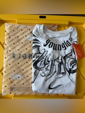 YoungLA Tank top shirt Scripted cut-off XXL 2XL